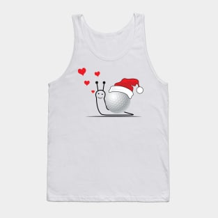 funny snail golfer got love in winter christmas Tank Top